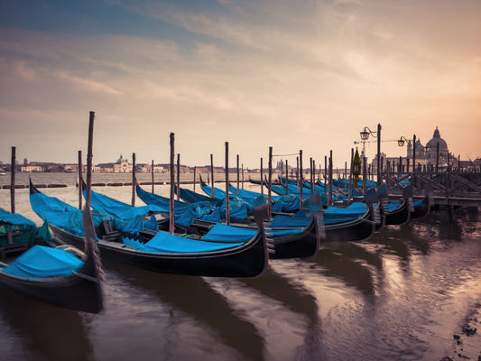 Twilight Gondolas Wall Mural
