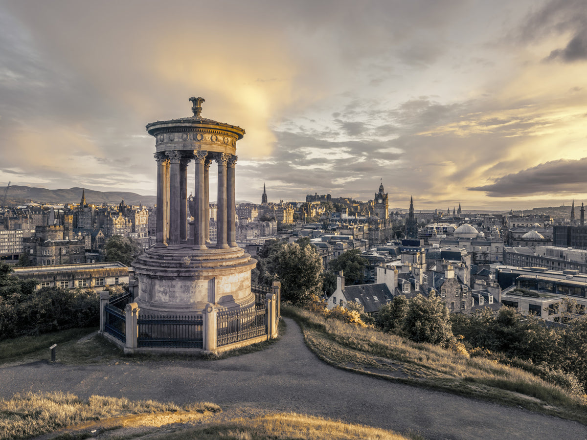 Scottish Skyline Wall Mural in your room — zoomed