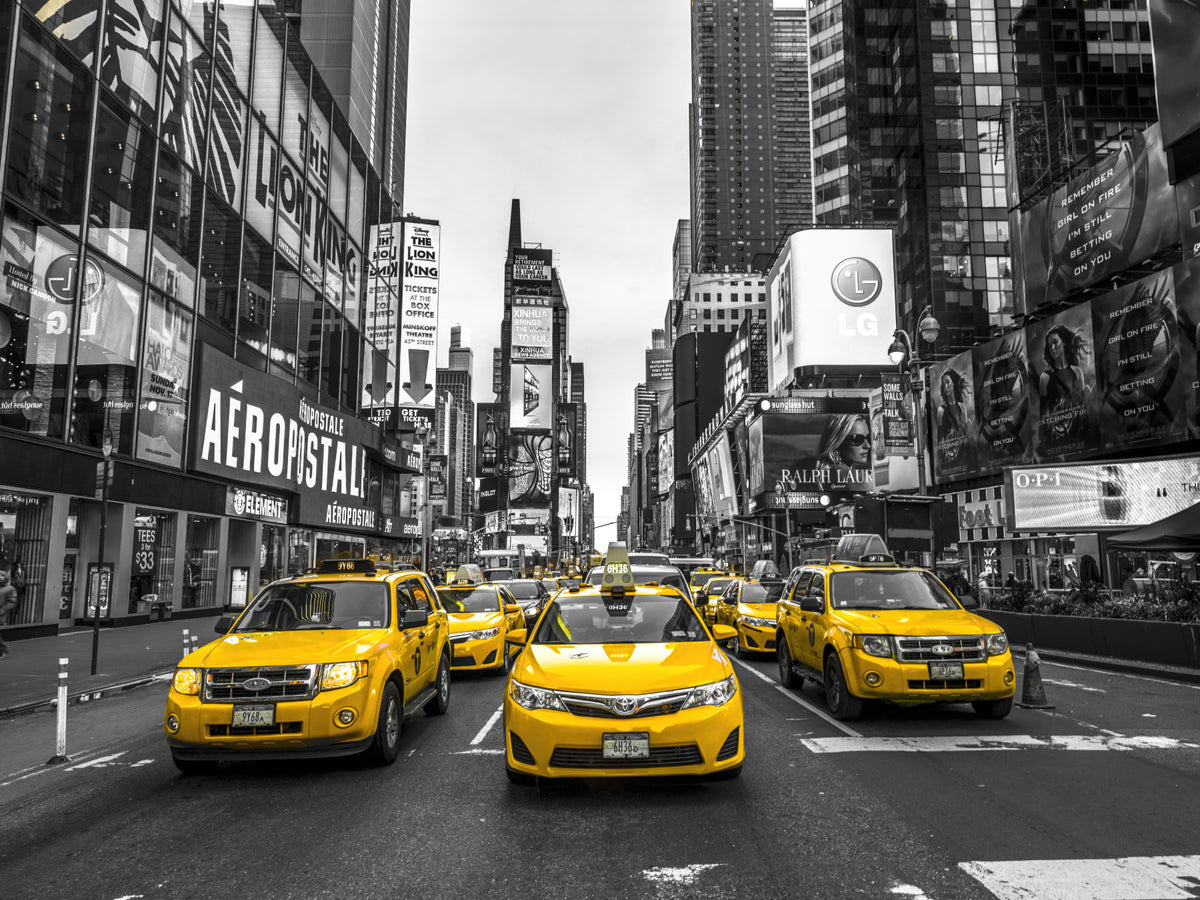 Taxi Rush Hour Wall Mural in your room — zoomed