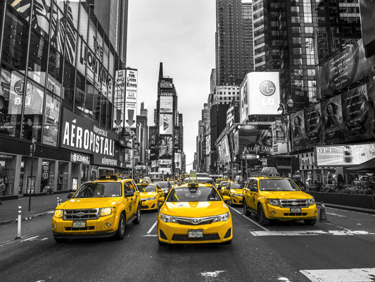 Taxi Rush Hour Wall Mural