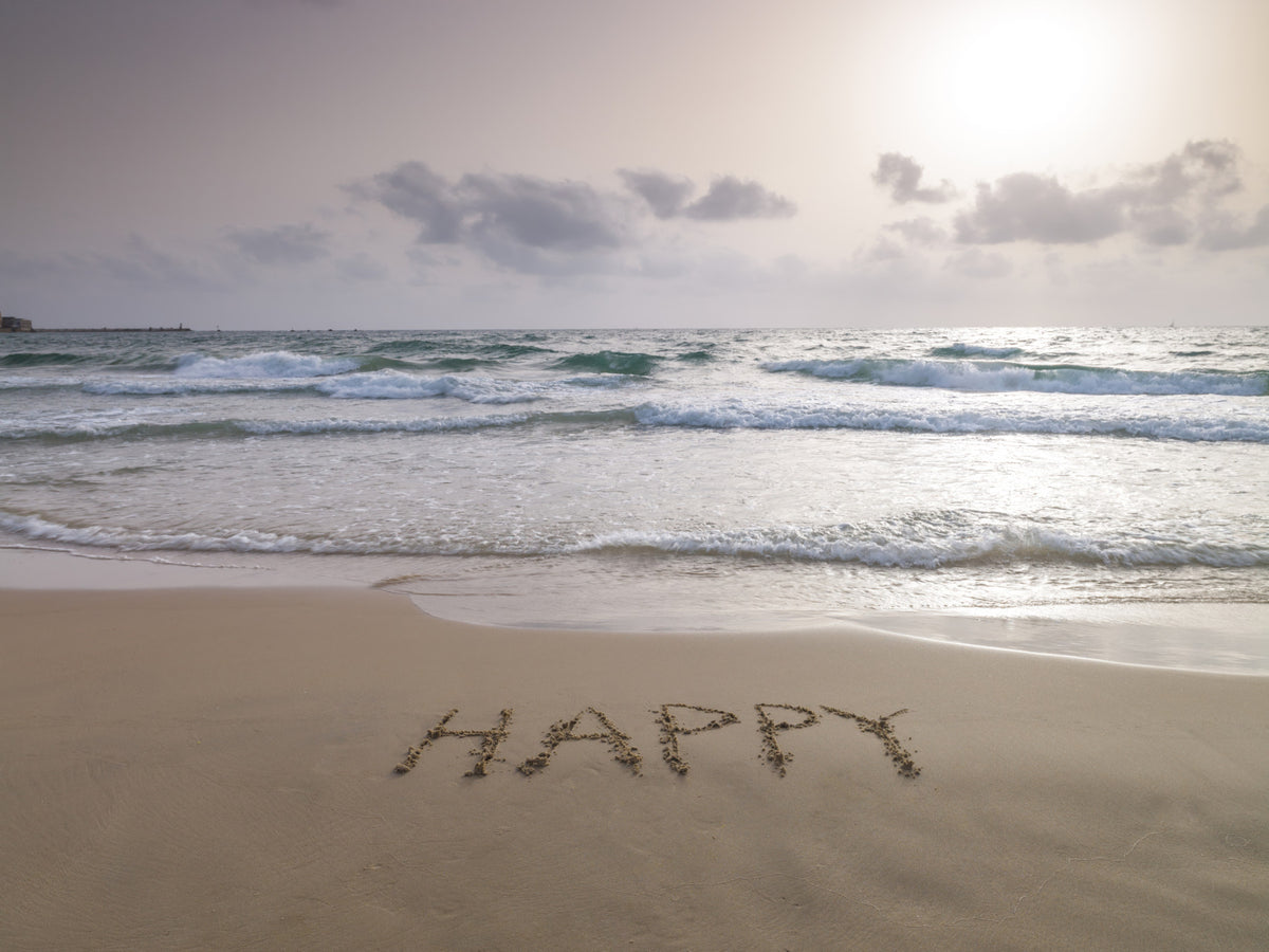 Happy Beach Vibes Wall Mural in your room