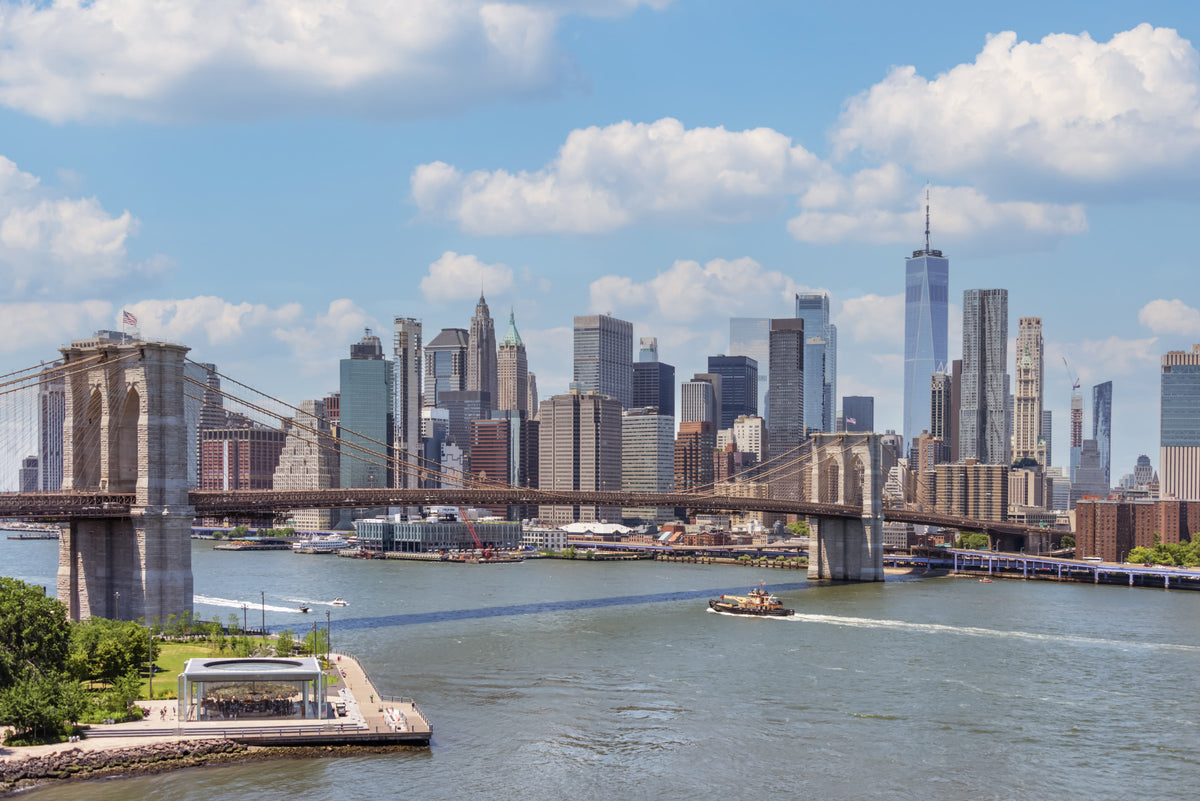 NYC Bridge Vista Wall Mural in your room