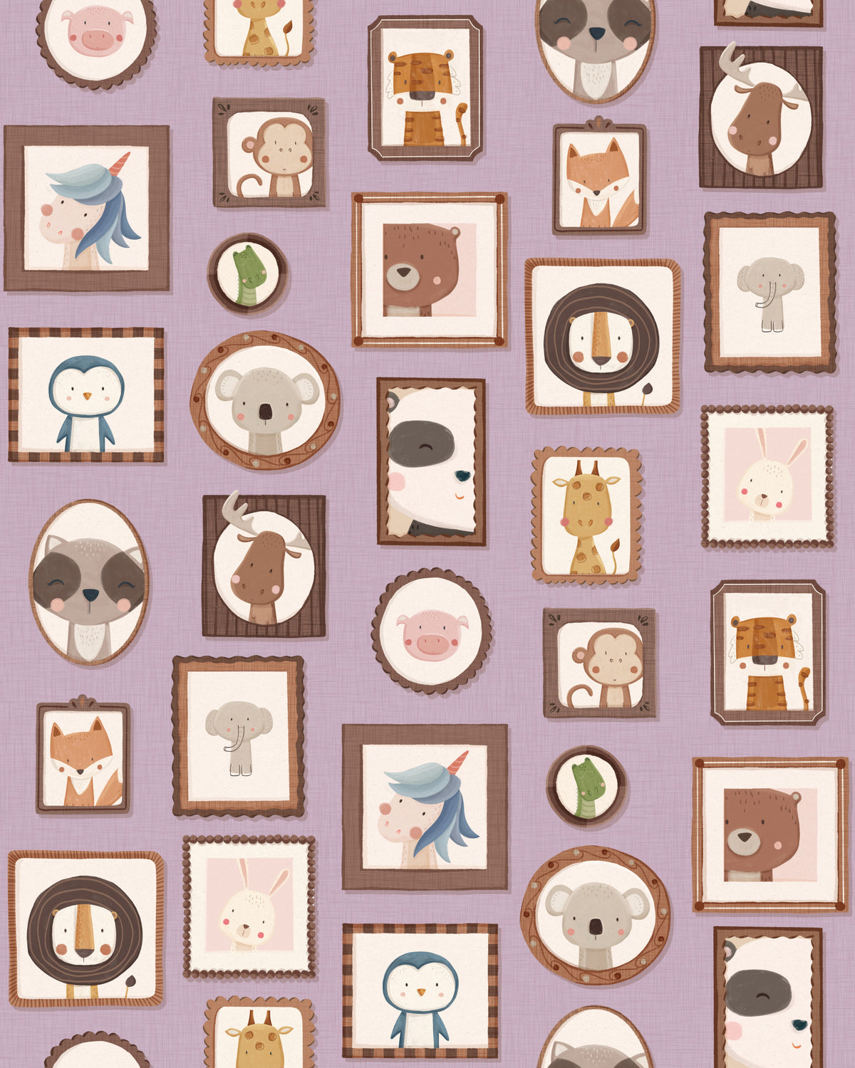 Animal Portraits Gallery Wallpaper⁠ in your room