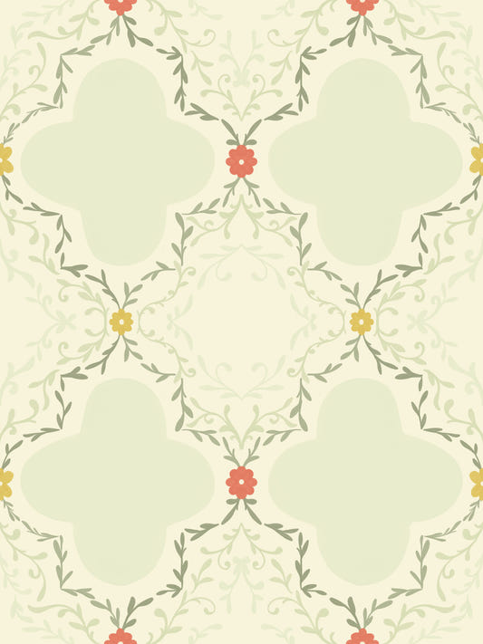 Quatrefoil Vines Wallpaper⁠