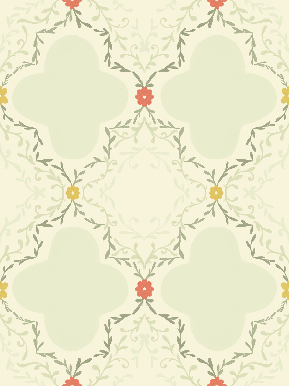 Quatrefoil Vines Wallpaper⁠ in your room