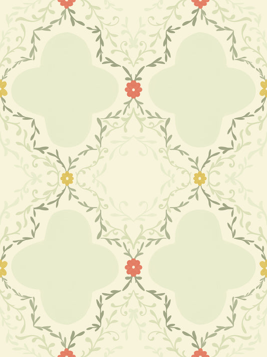 Quatrefoil Vines Wallpaper⁠
