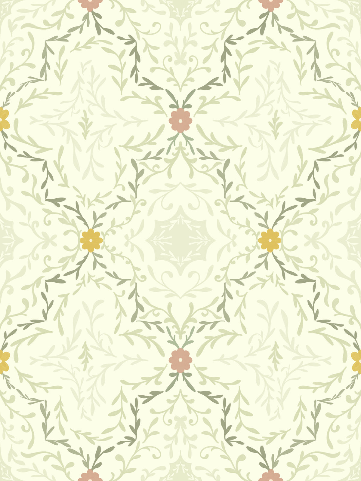 Floral Echo Wallpaper⁠ in your room — zoomed