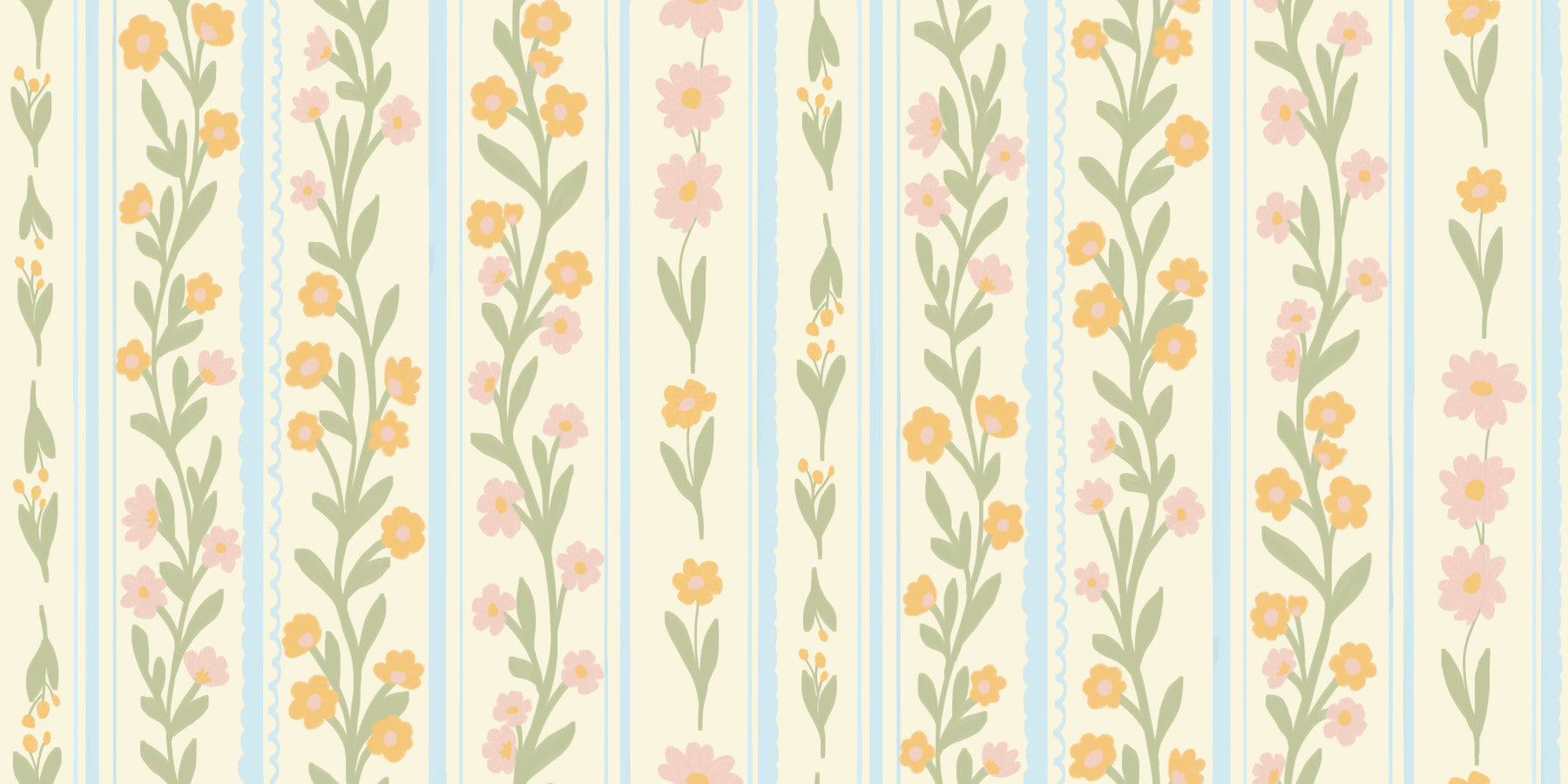 Blossom Stripes Wallpaper⁠