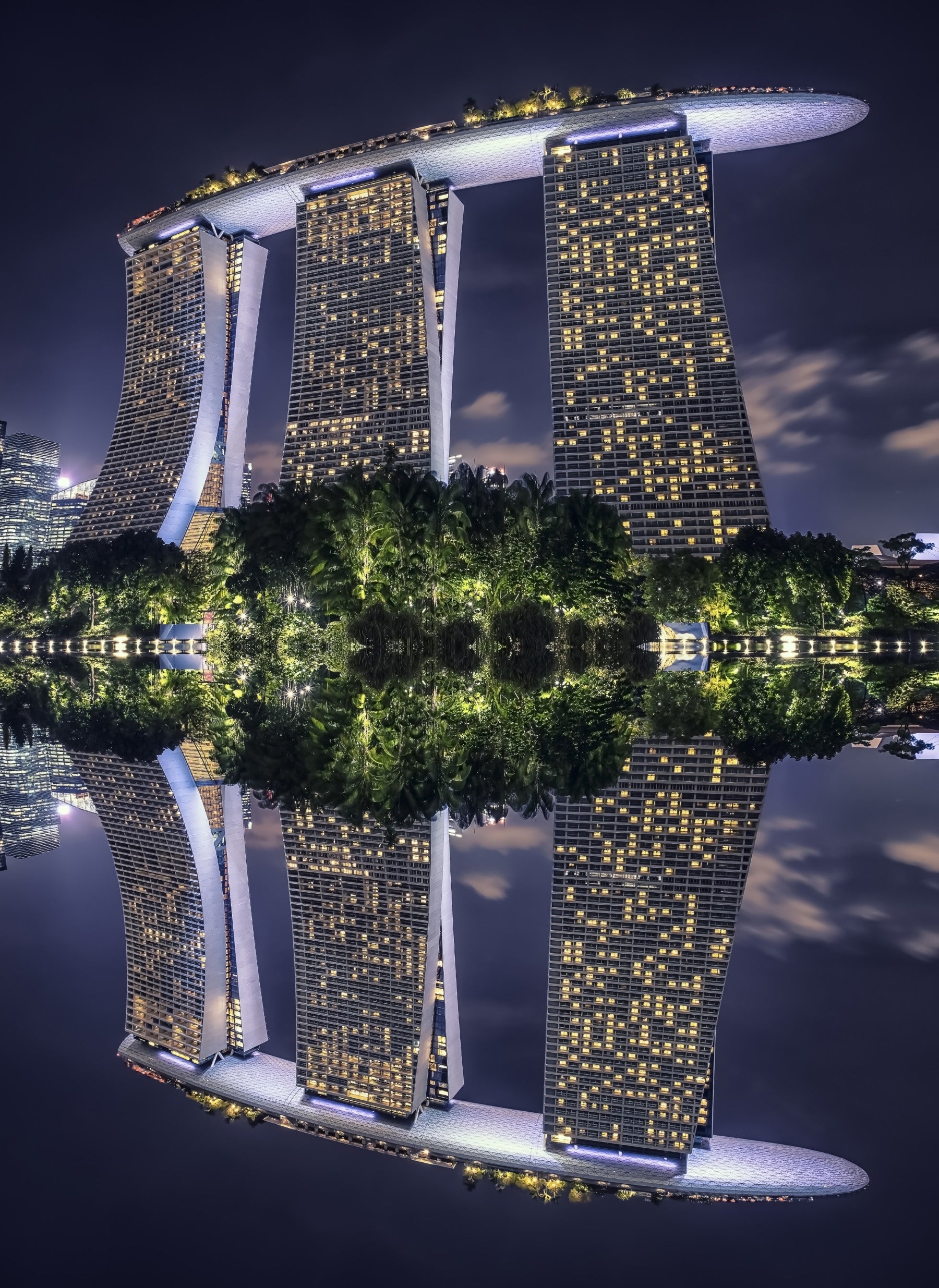 Singaore Reflection Wall Mural
