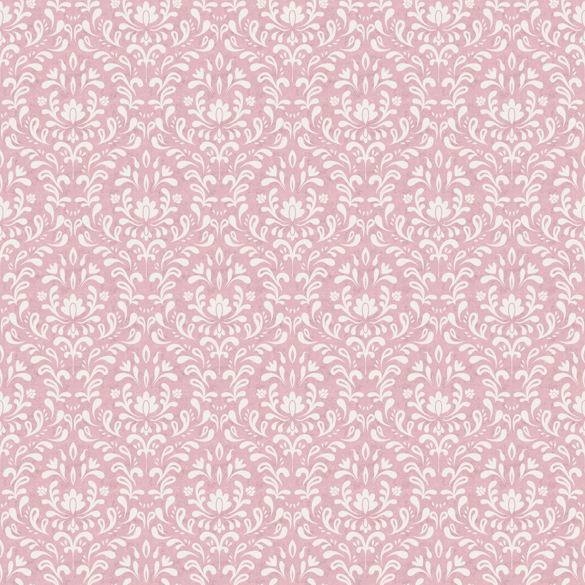 Powder Pink Bloom DAMASK Wallpaper⁠ in your room