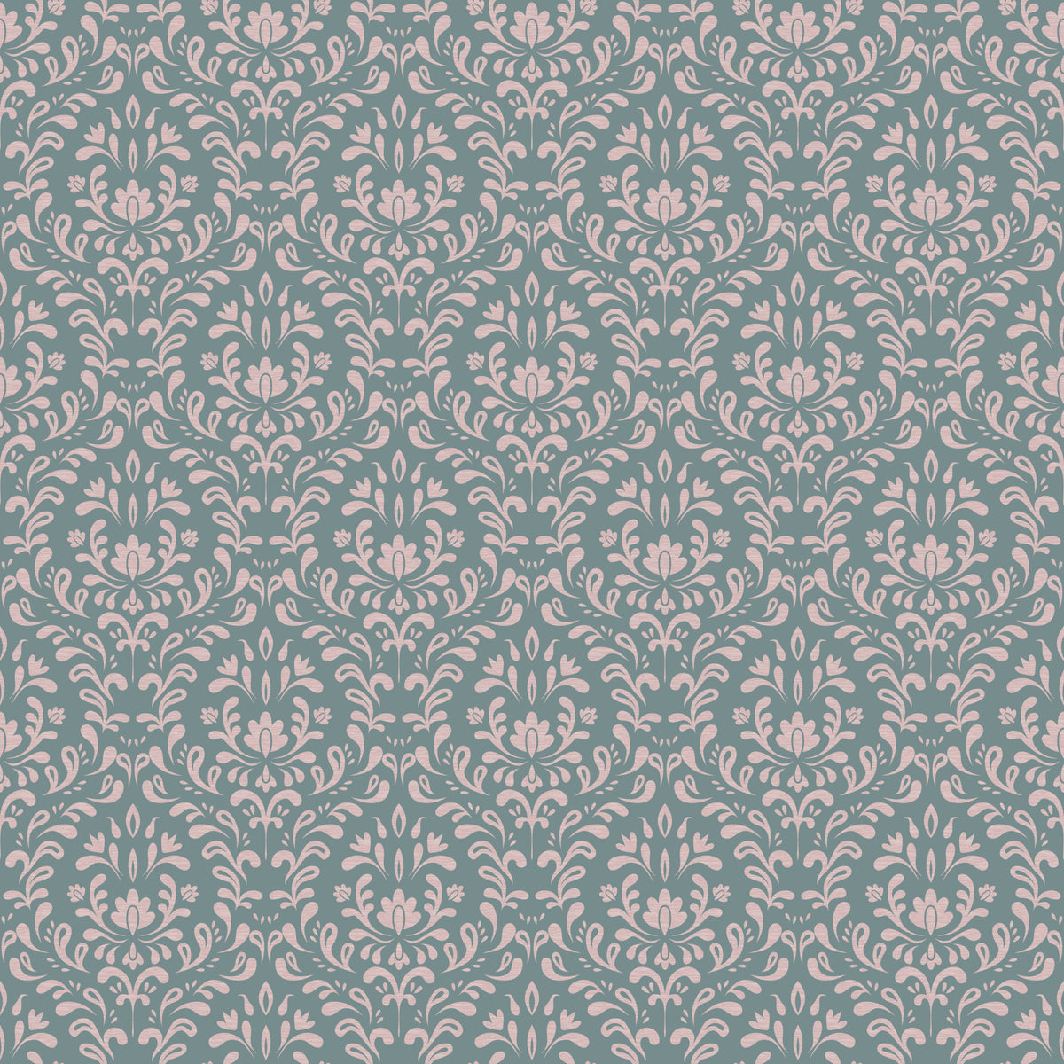 VINTAGE TEAL DAMASK Wallpaper⁠
