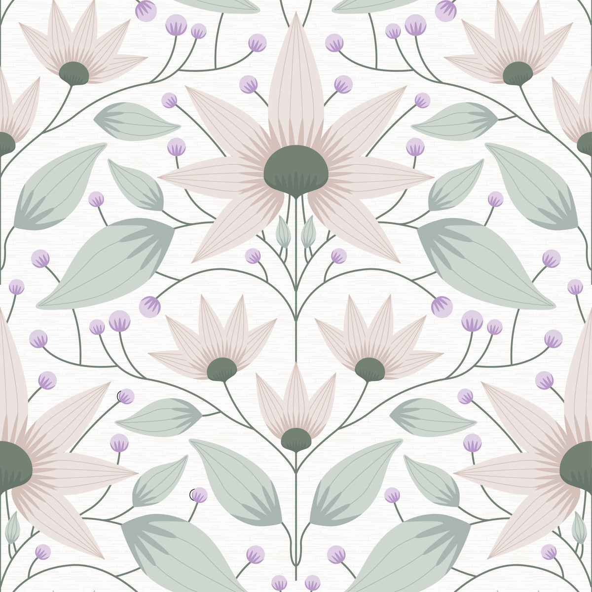 Bloom Symmetry boho Wallpaper⁠ in your room