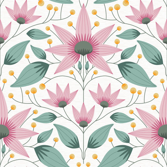 Blossom Symmetry pink Wallpaper⁠