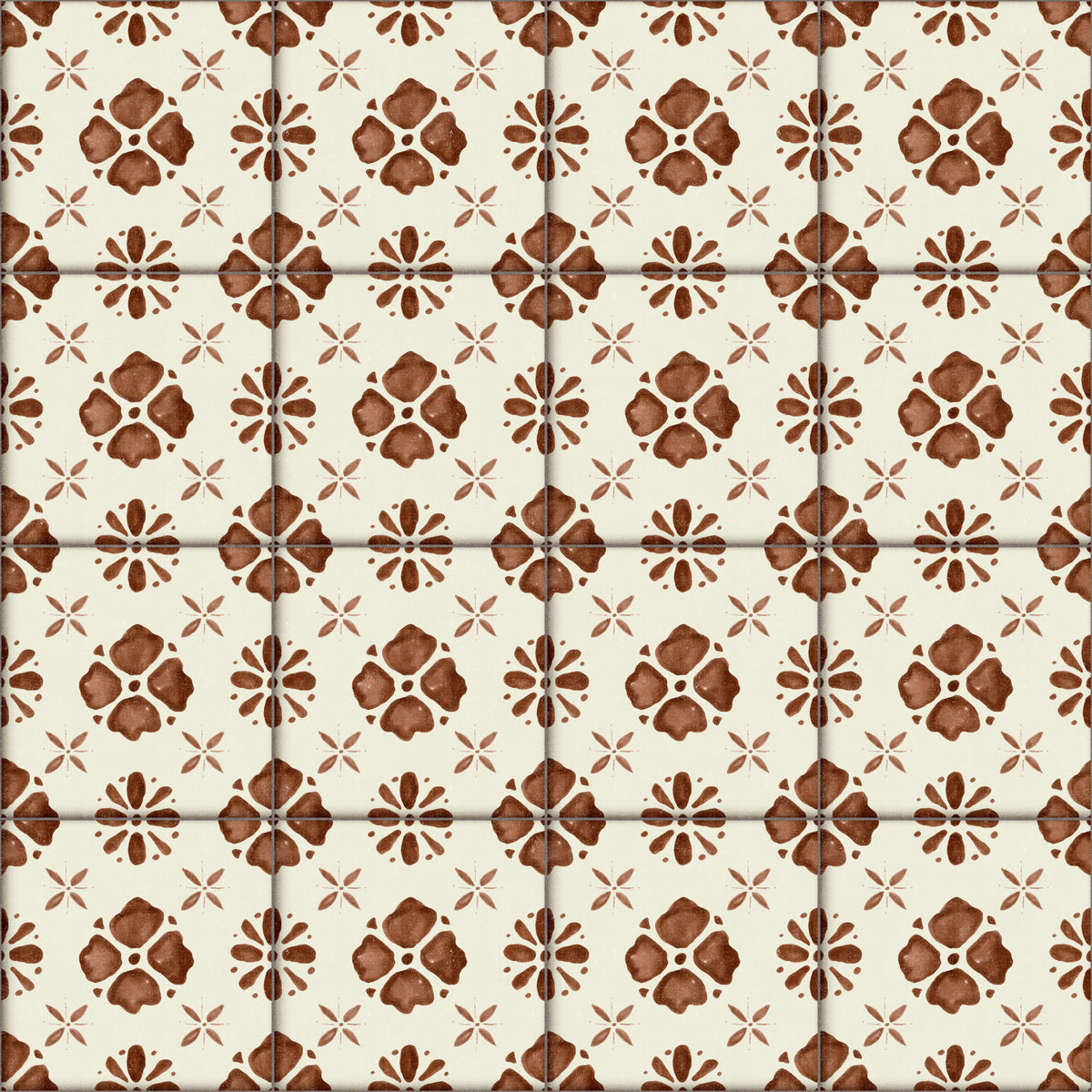 Farmhouse Classic Backsplash Clay Wallpaper⁠