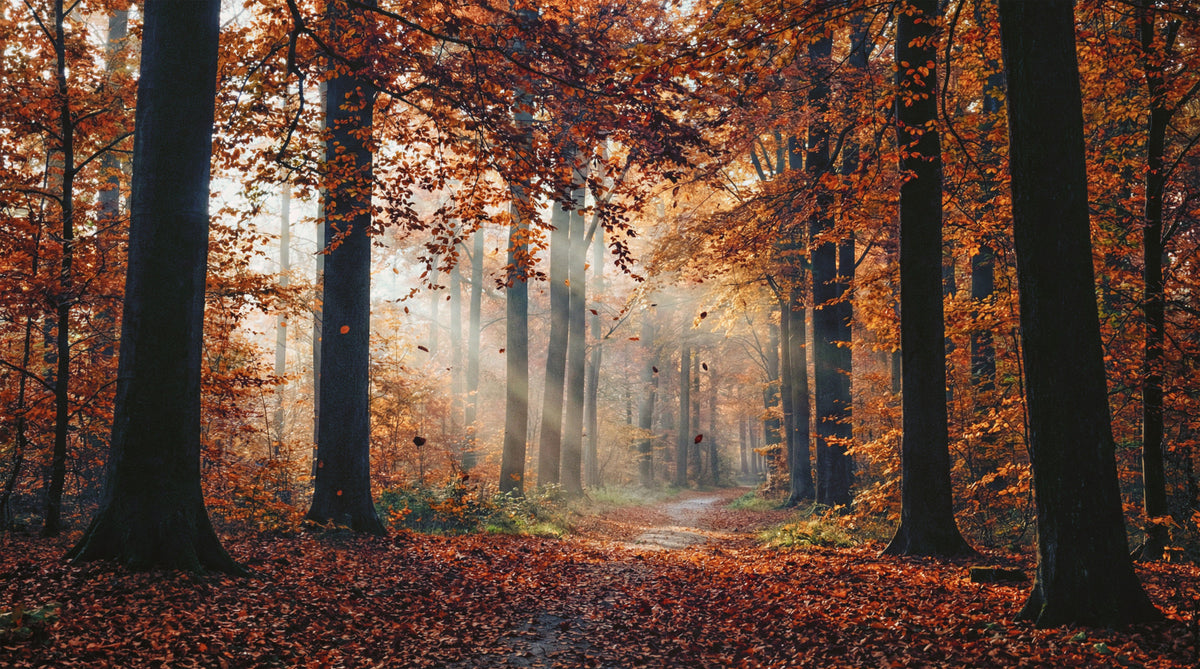 Autumn's Light Wall Mural in your room