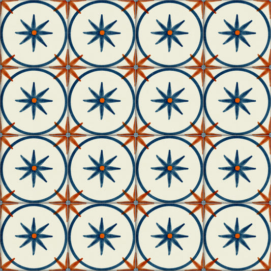 Farmhouse Timeless Backsplash Blue Wallpaper⁠