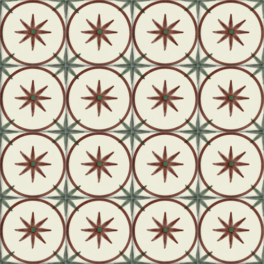Farmhouse Timeless Backsplash Clay Wallpaper⁠