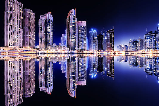 Cityscape Reflections Wall Mural