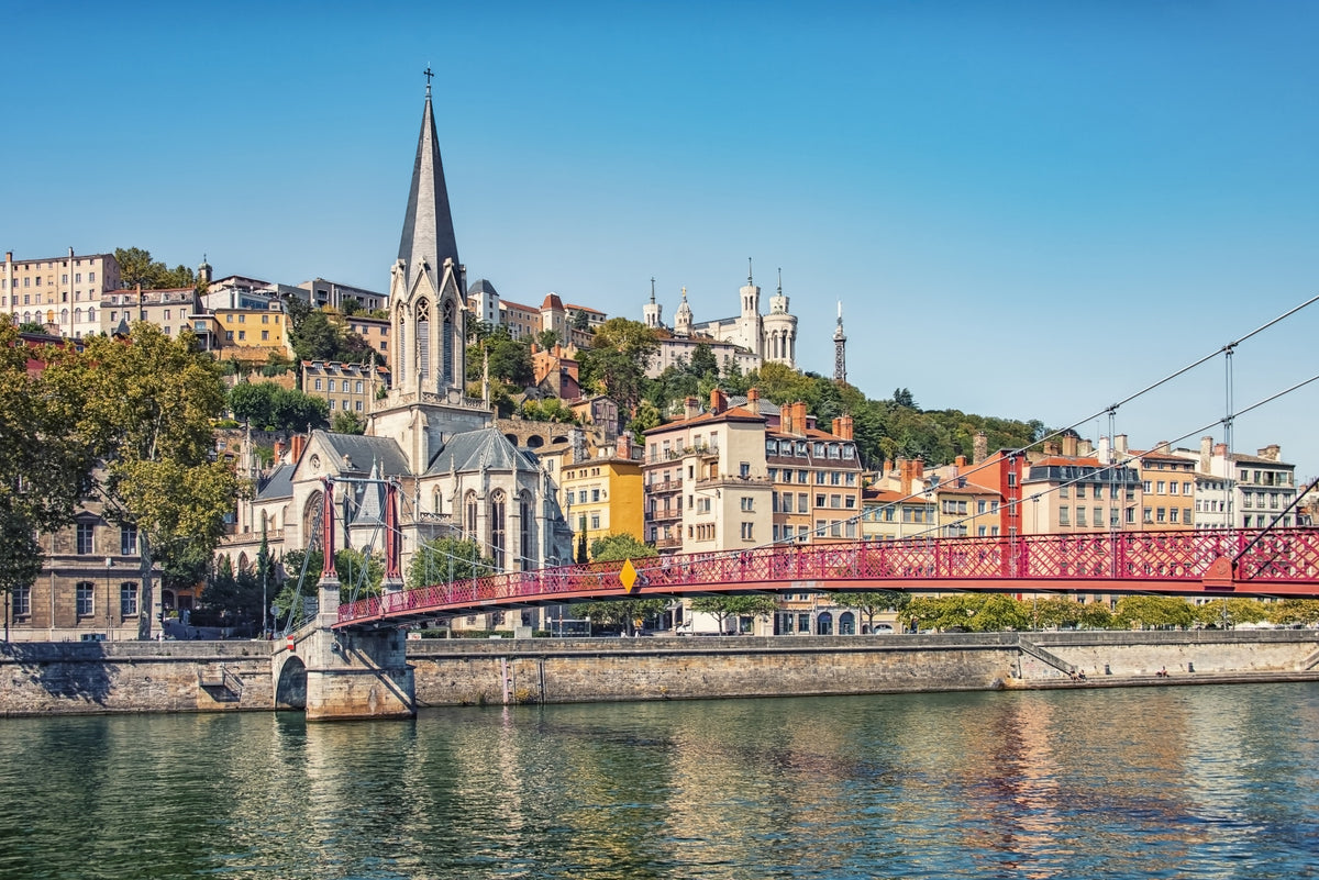 Lyon Landmarks Wall Mural in your room — zoomed