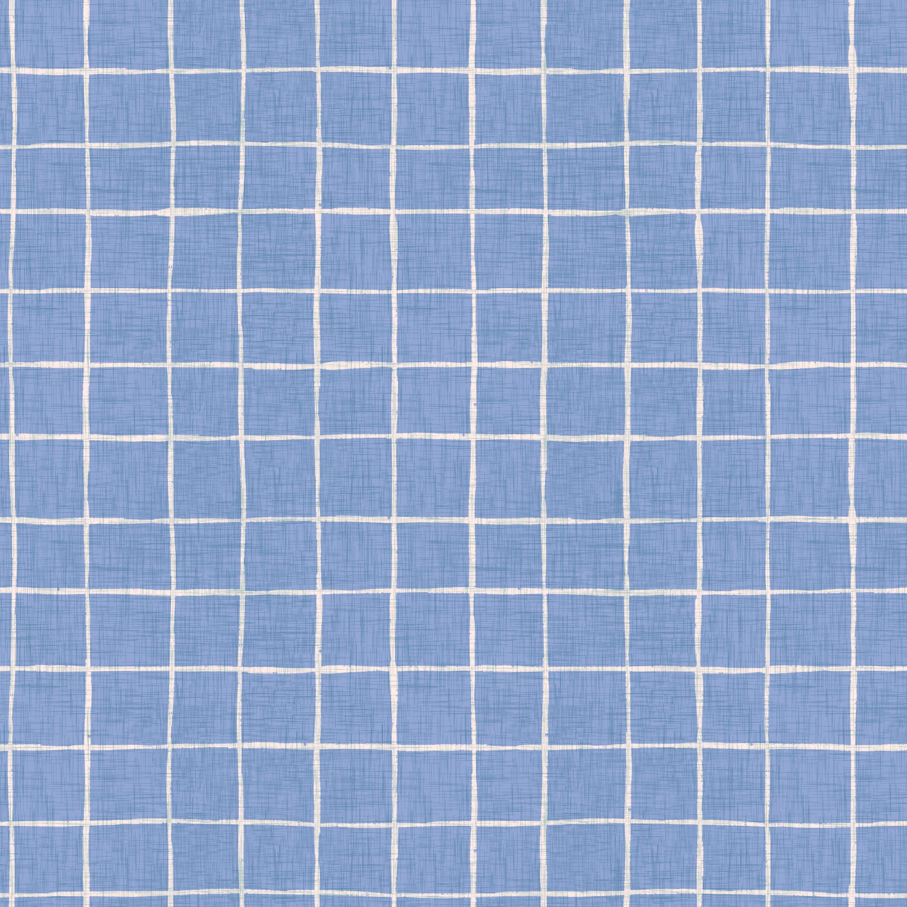 Blue Linen Check Wallpaper⁠