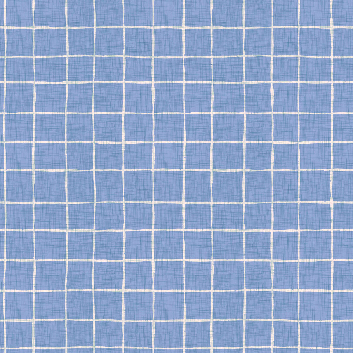 Blue Linen Check Wallpaper⁠ in your room — zoomed
