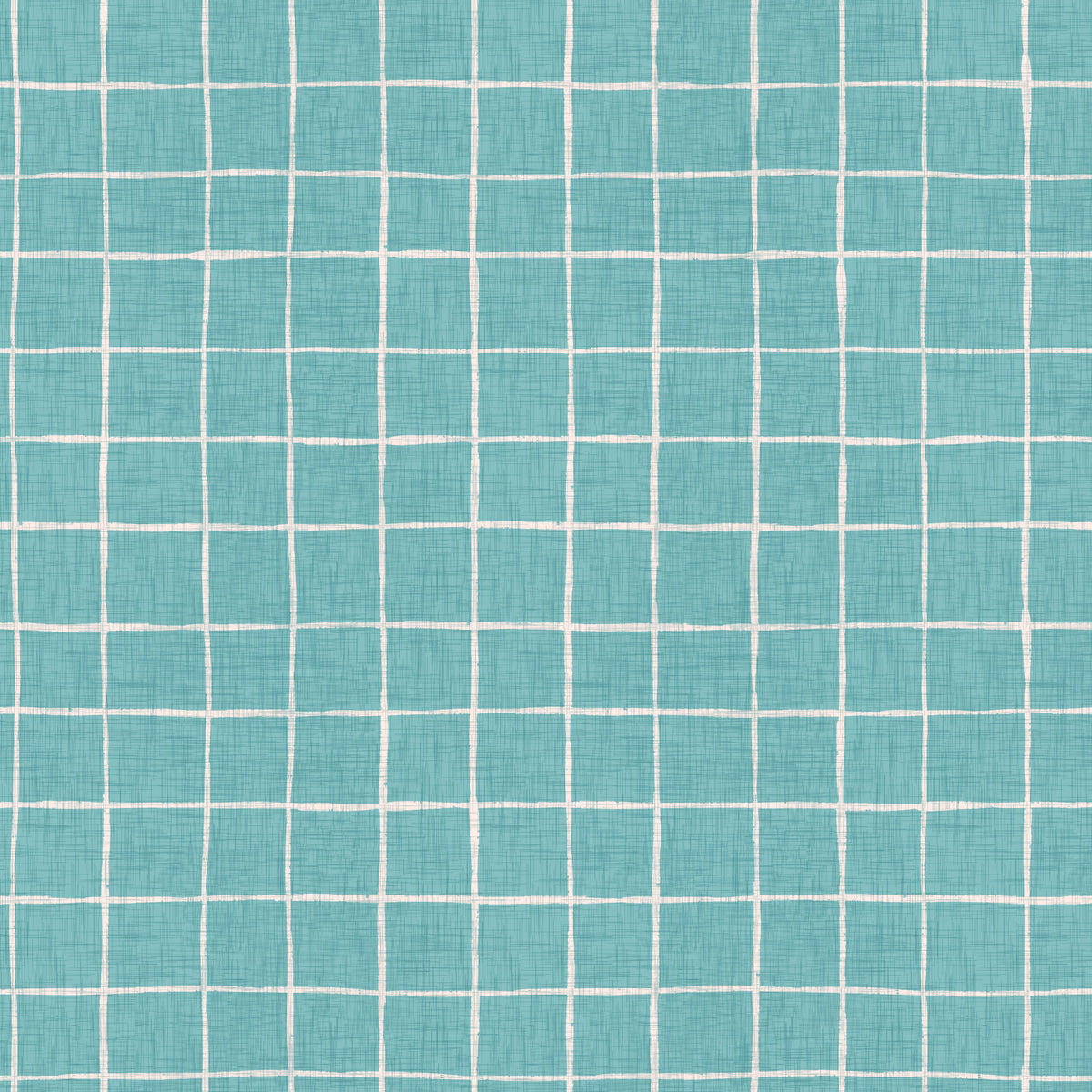 Teal Linen Grid Wallpaper⁠ in your room