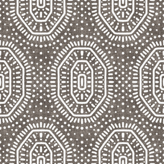 Boho Octagons Crochet Grunge Dark Bark Wallpaper⁠