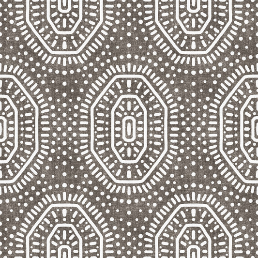Boho Octagons Crochet Grunge Dark Bark Wallpaper⁠