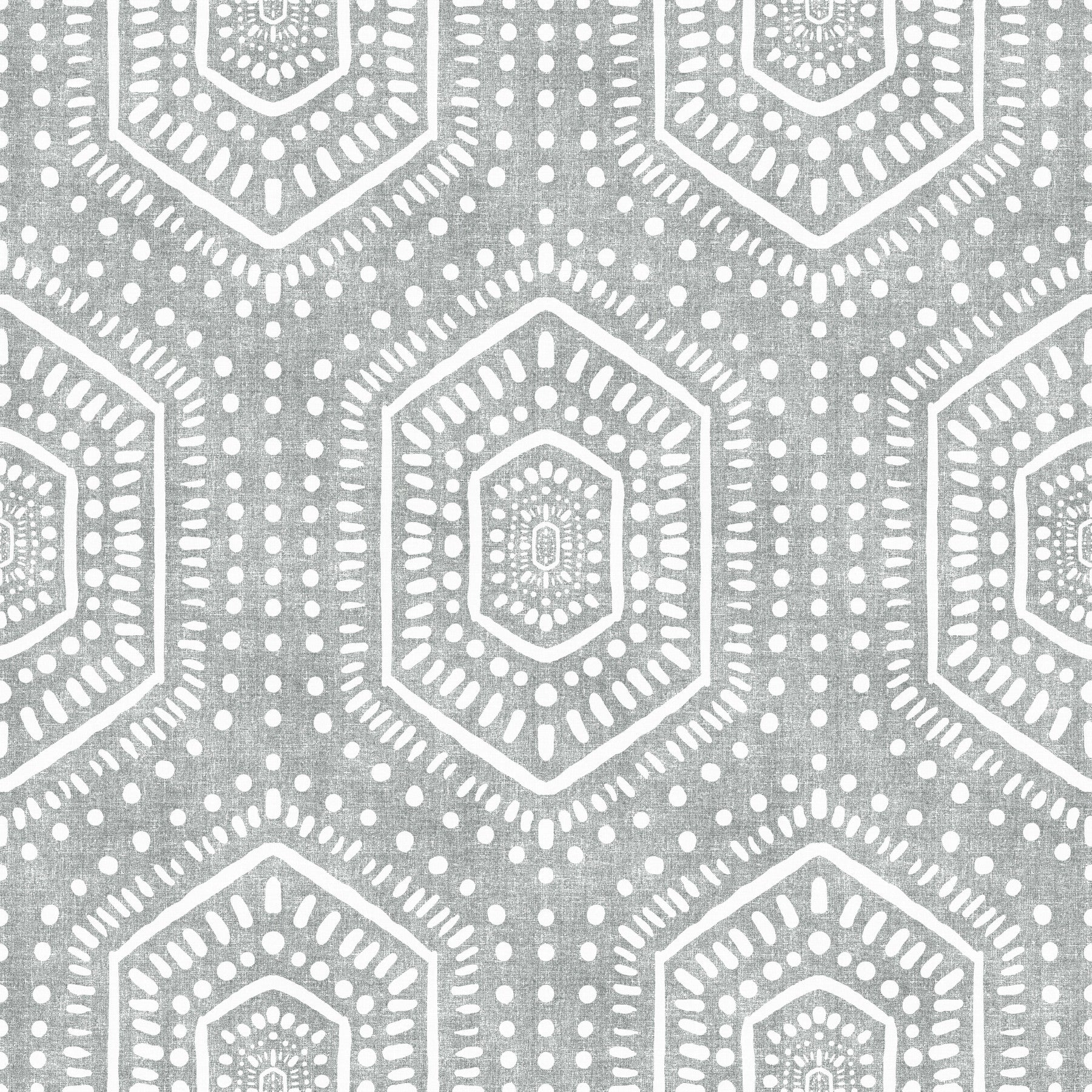 Boho Painted Grunge Grey Clouds Wallpaper⁠