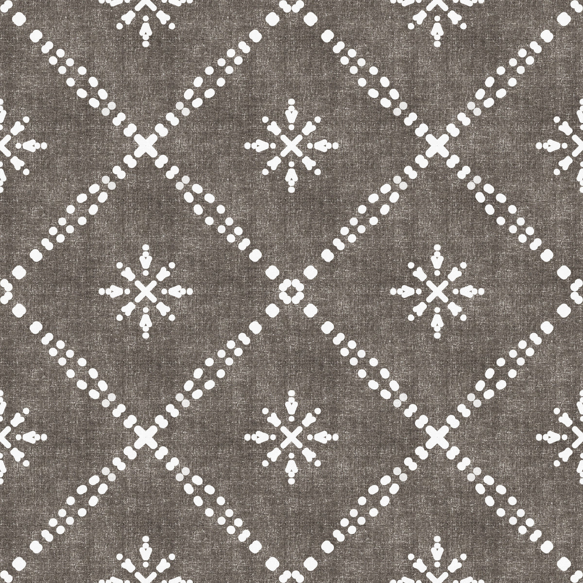 Boho Dotted Lattice Grunge Dark Bark Wallpaper⁠ in your room