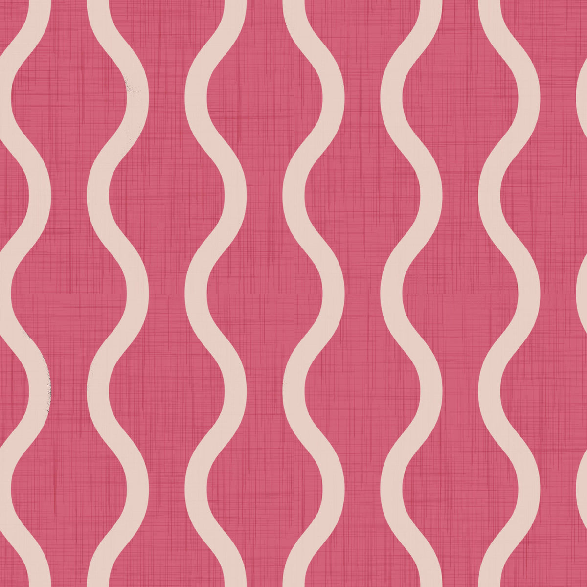 Cozy Scandi Folk Wavy Stripe Rose Clay - Craft Stripe Wallpaper⁠ in your room