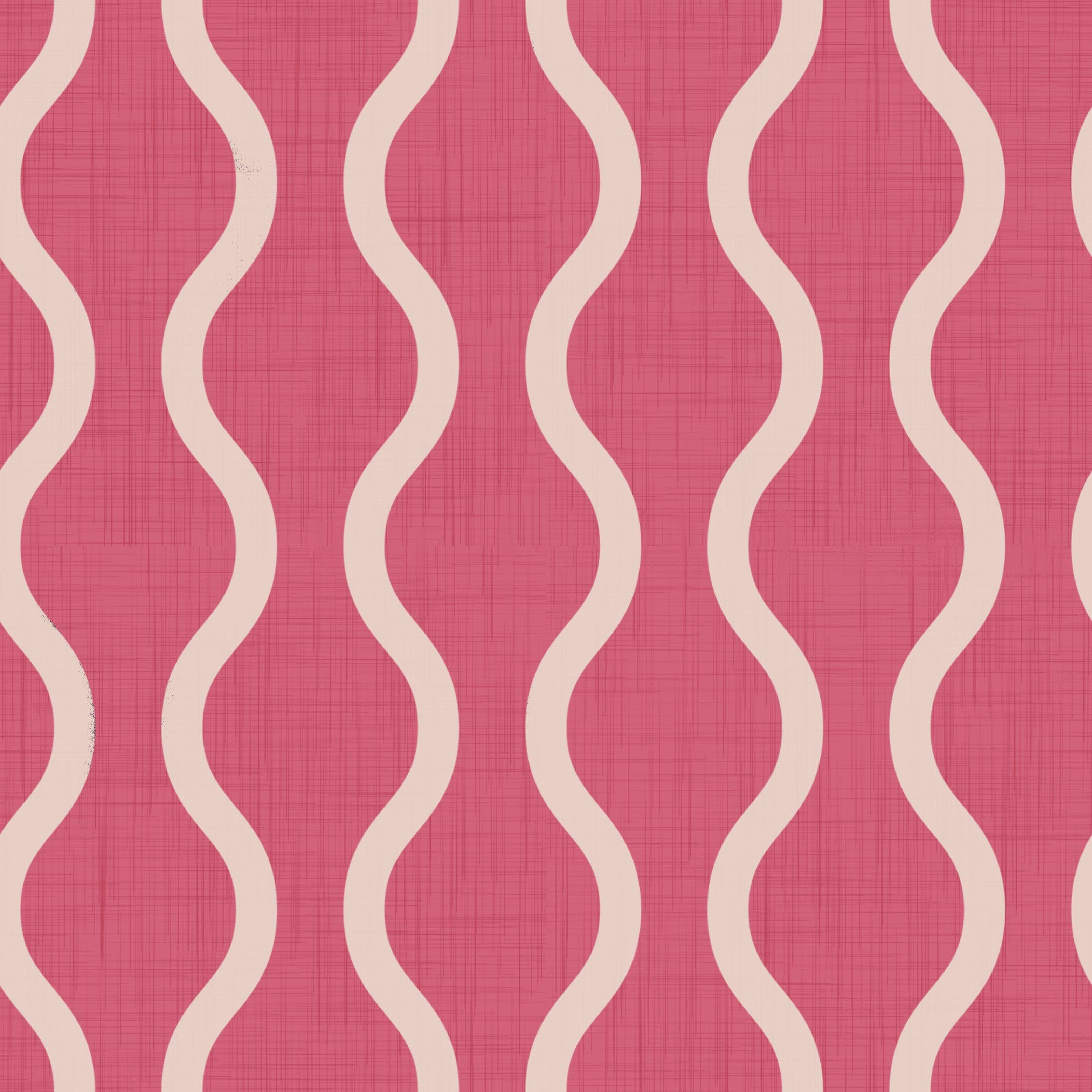 Cozy Scandi Folk Wavy Stripe Rose Clay - Craft Stripe Wallpaper⁠