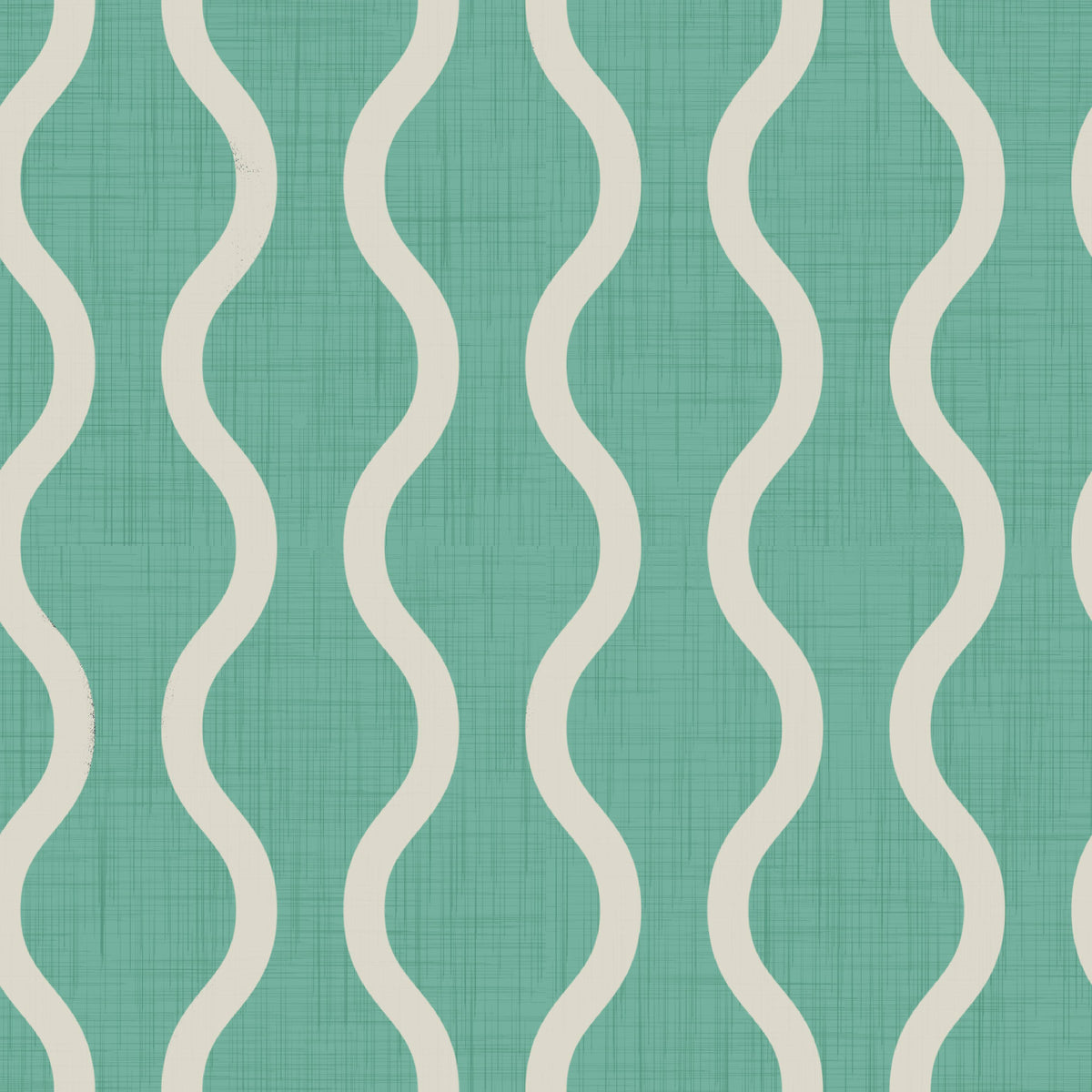 Cozy Scandi Folk Wavy Stripe Sage Mint - Craft Stripe Wallpaper⁠ in your room — zoomed