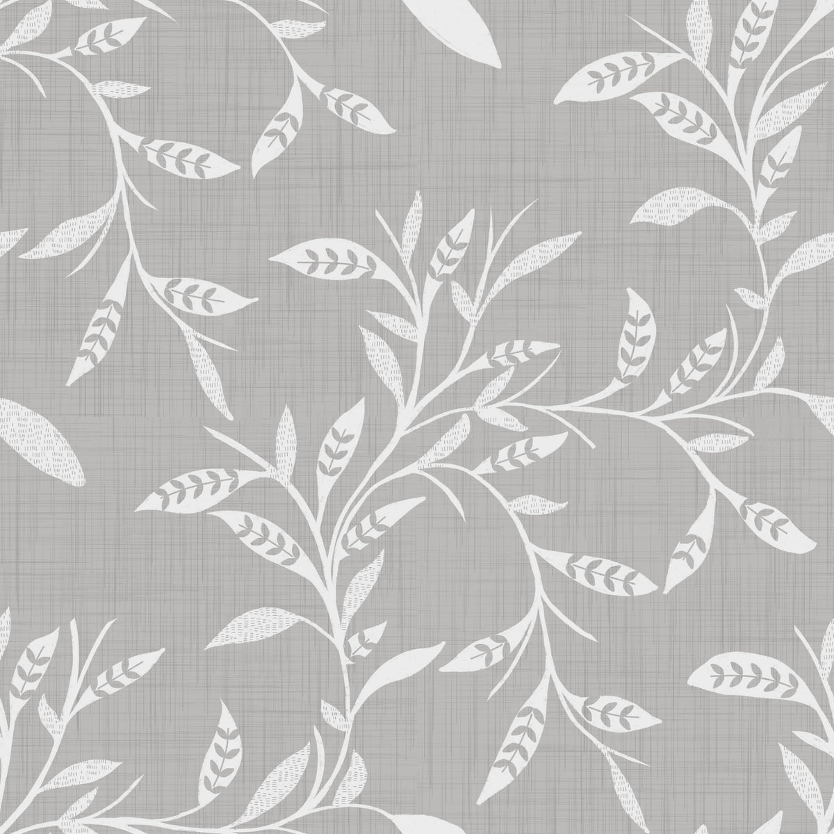 Cozy Scandi Folk Leaf Vine Warm Linen - Craft Blender Wallpaper⁠ in your room — zoomed