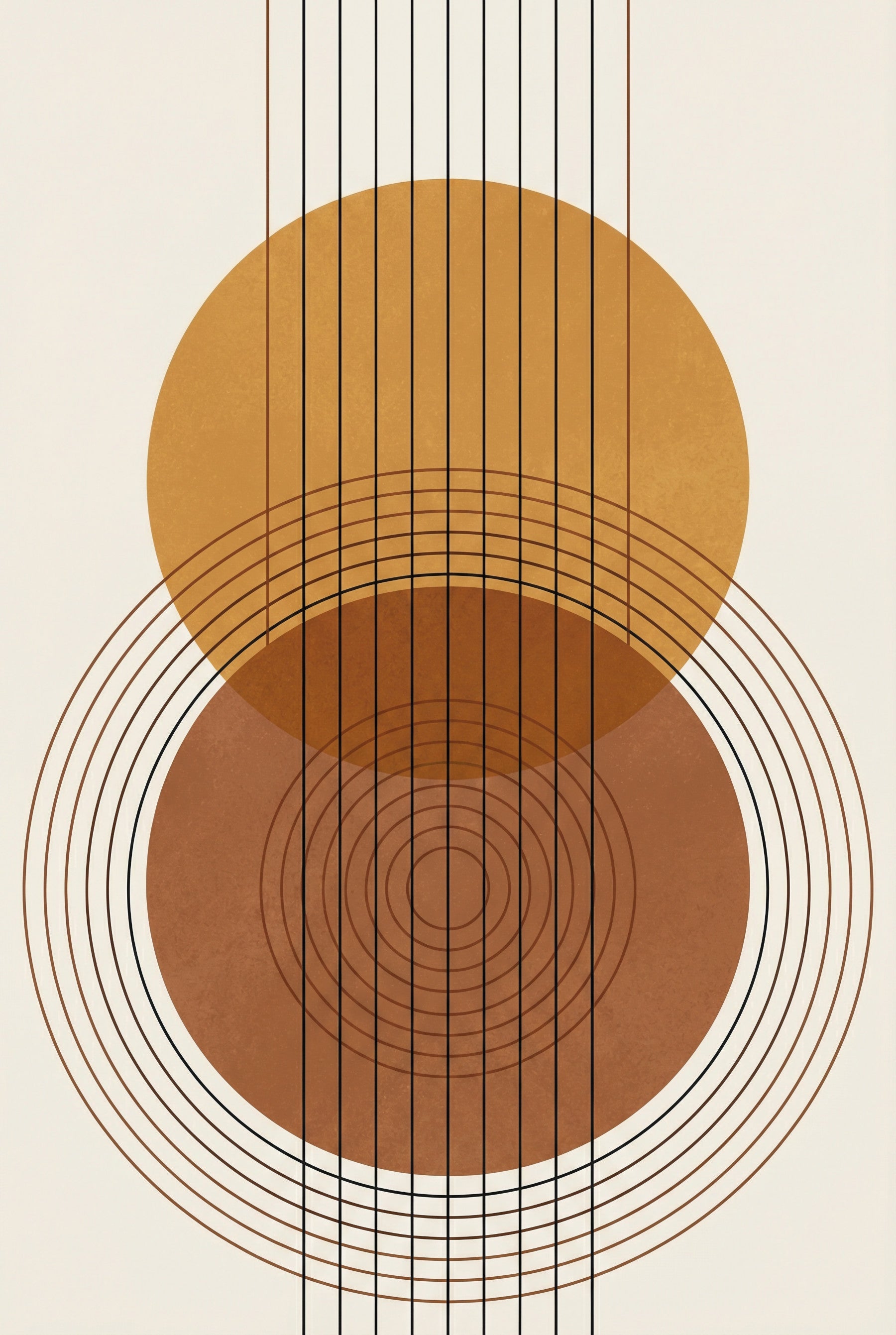 Earthy Harmony Wall Mural in your room — zoomed