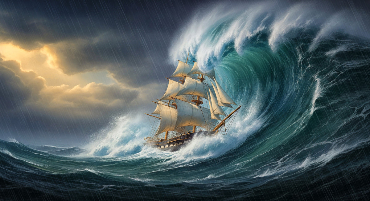 Storm's Fury Wall Mural in your room — zoomed