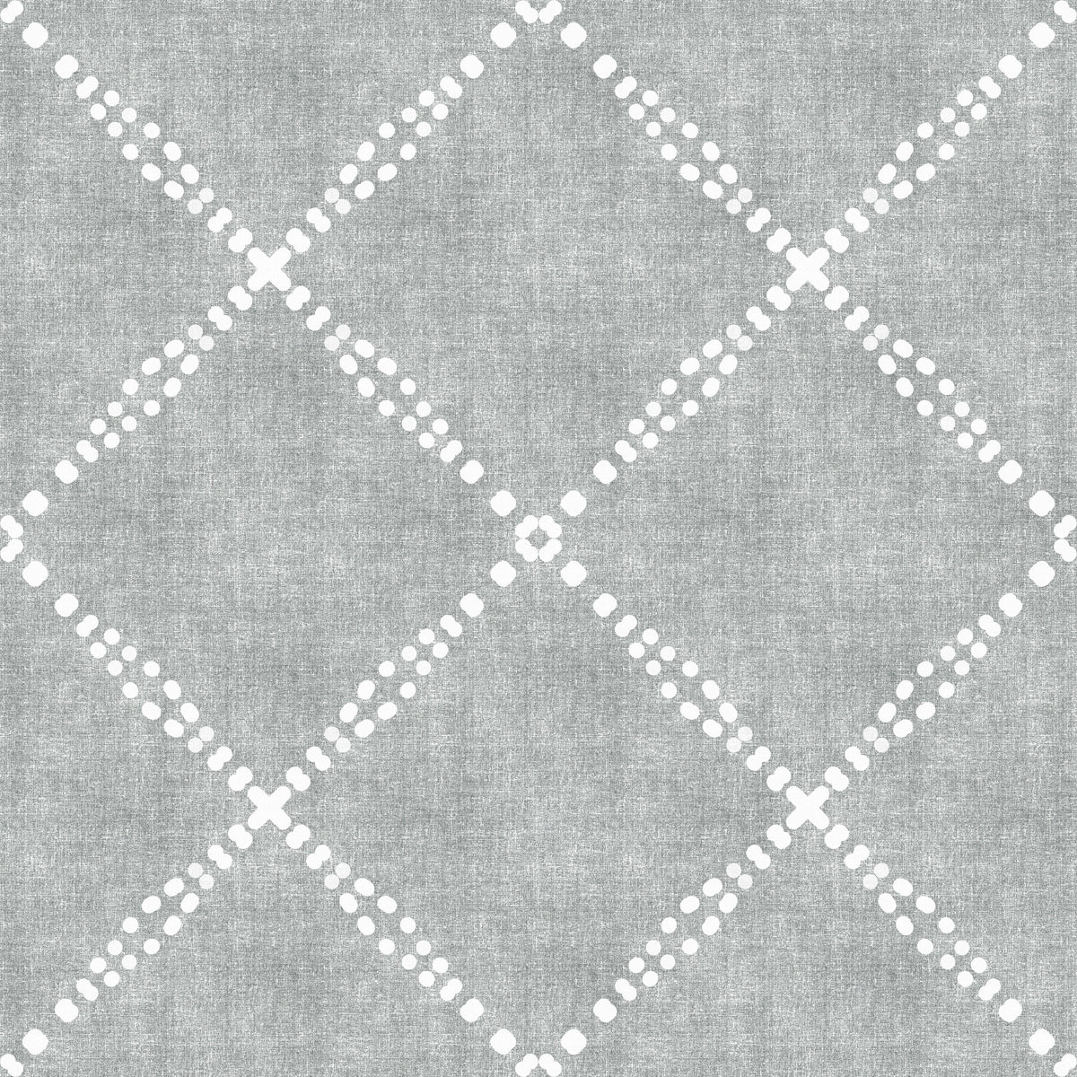 Boho Dotted Trellis Grunge Grey Clouds Wallpaper⁠ in your room