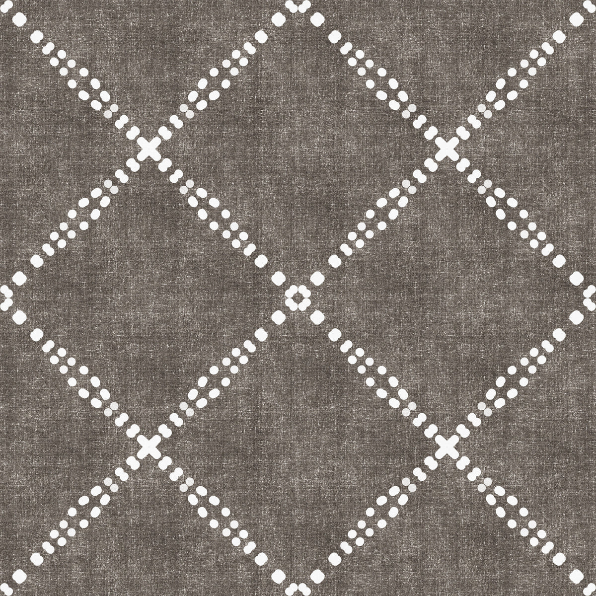 Boho Dotted Trellis Grunge Dark Bark Wallpaper⁠ in your room — zoomed