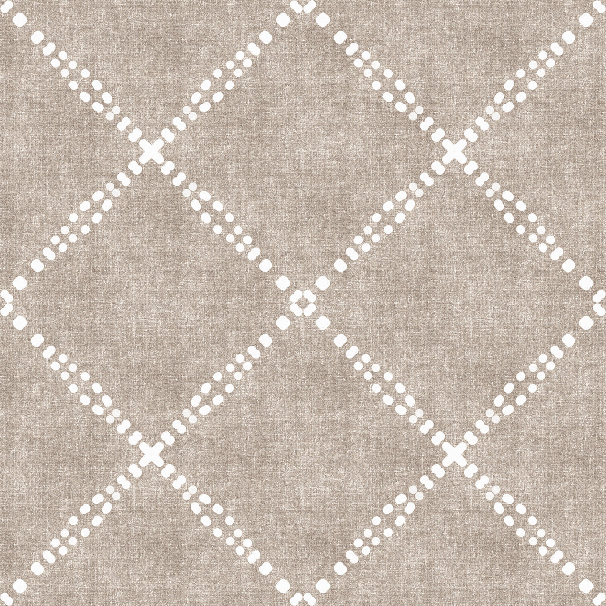 Boho Dotted Trellis Grunge Earthy Beige Wallpaper⁠ in your room