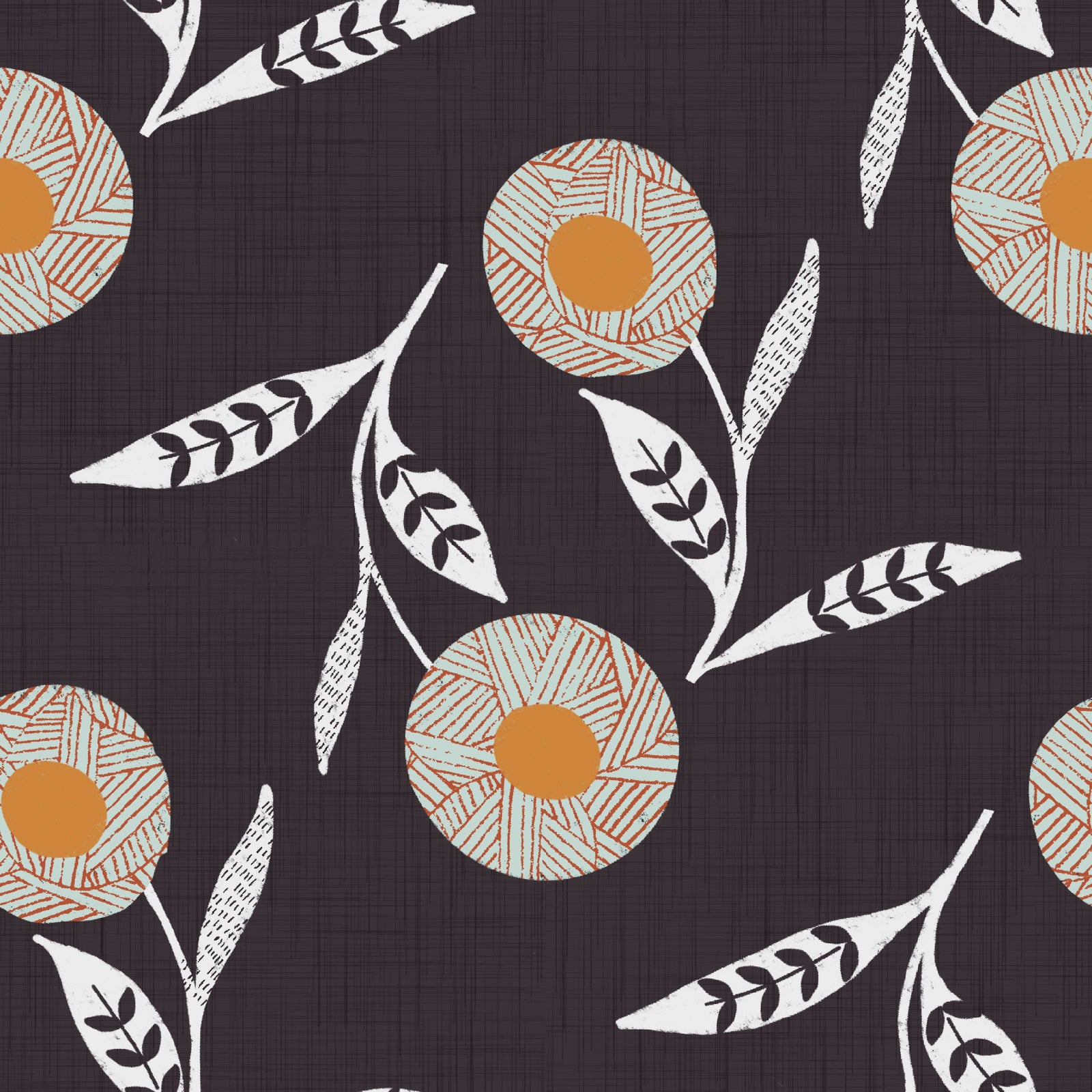Cozy Scandi Flower Charcoal - Craft Botanical Wallpaper⁠ in your room