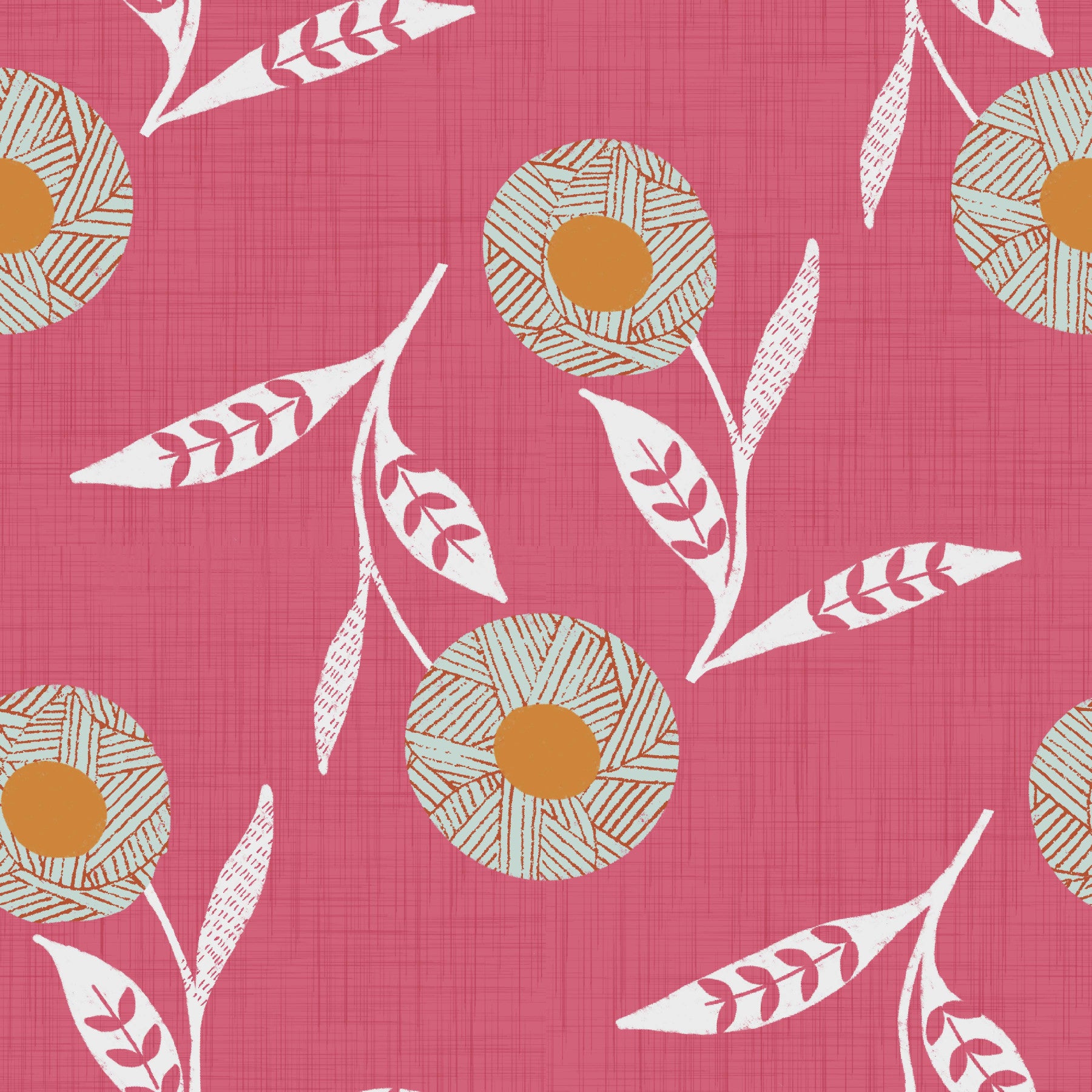 Cozy Scandi Flower Rose Clay - Craft Botanical Wallpaper⁠