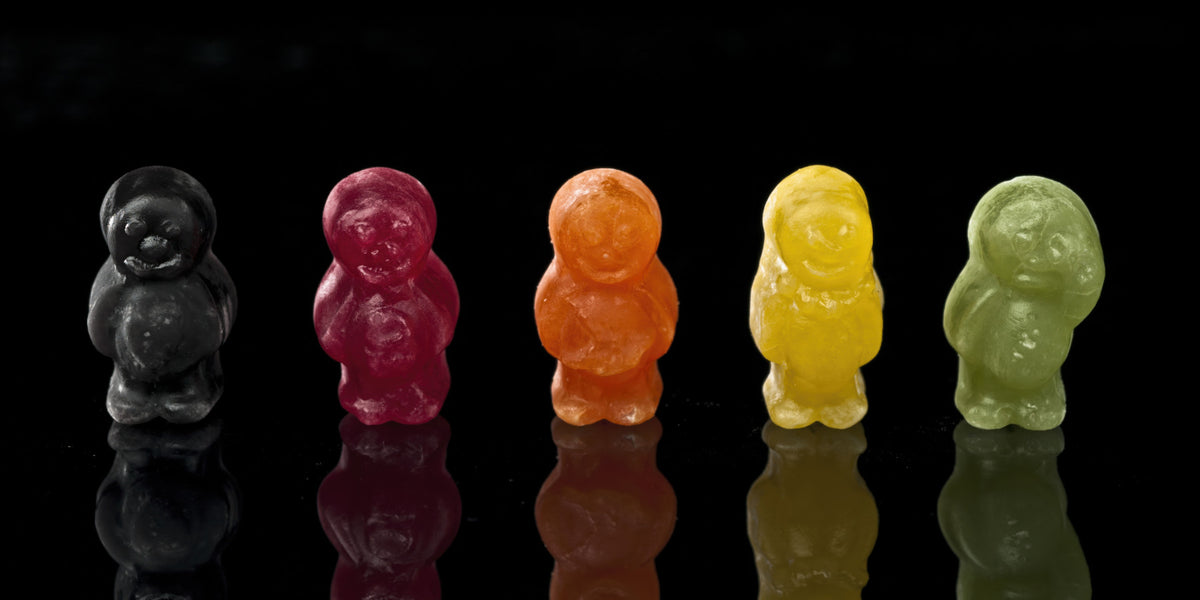Jelly Babies Wall Mural in your room — zoomed