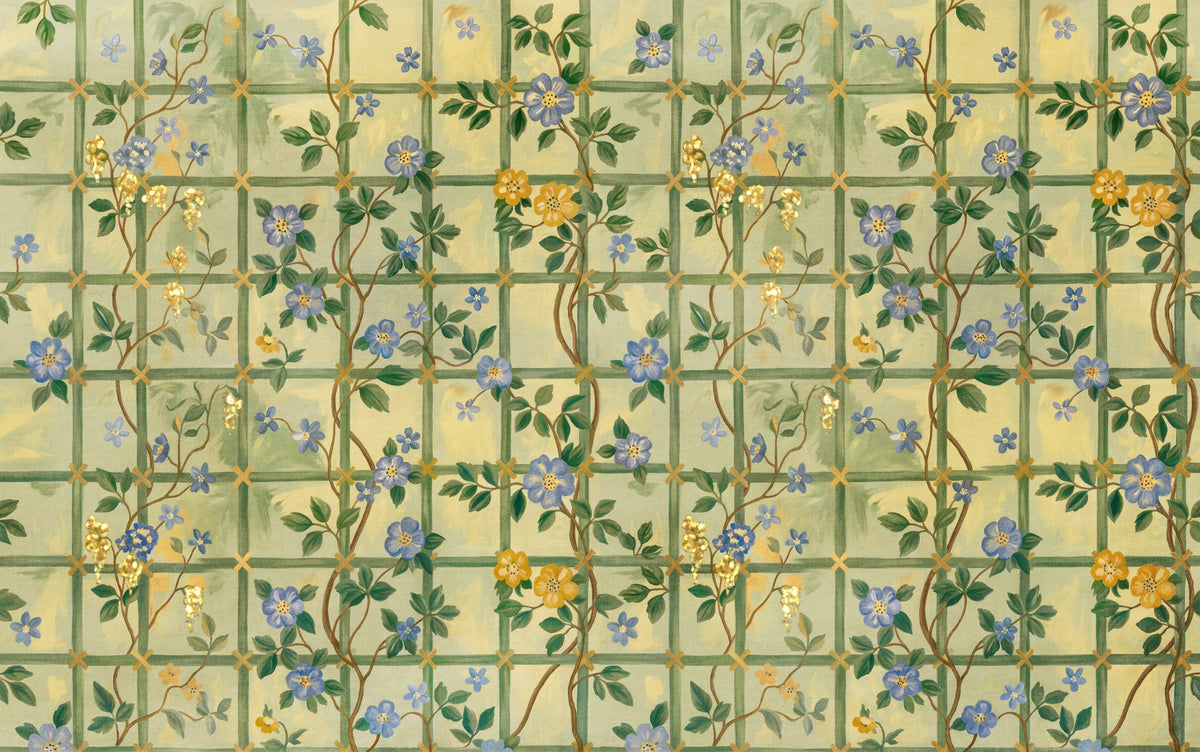 Vintage Garden English Roses Wall Mural in your room — zoomed