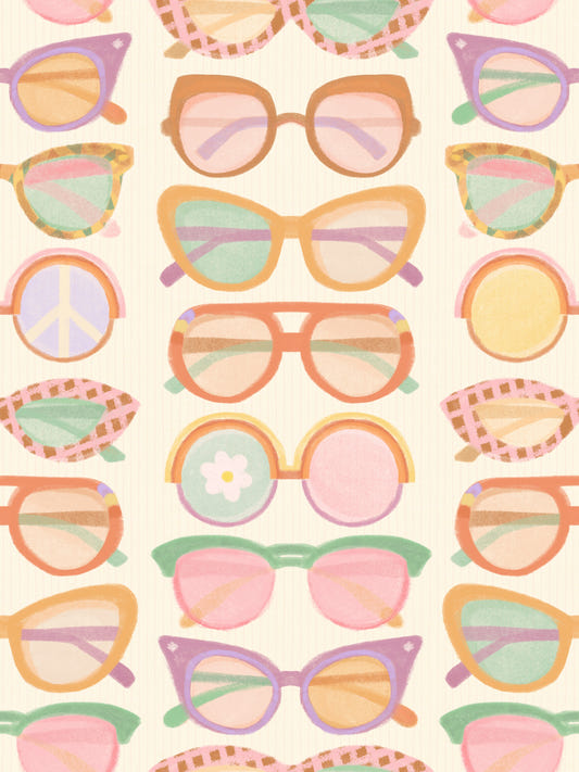 Shades of Cool  -  Mid-Mod Summer Muted Tones Wallpaper⁠