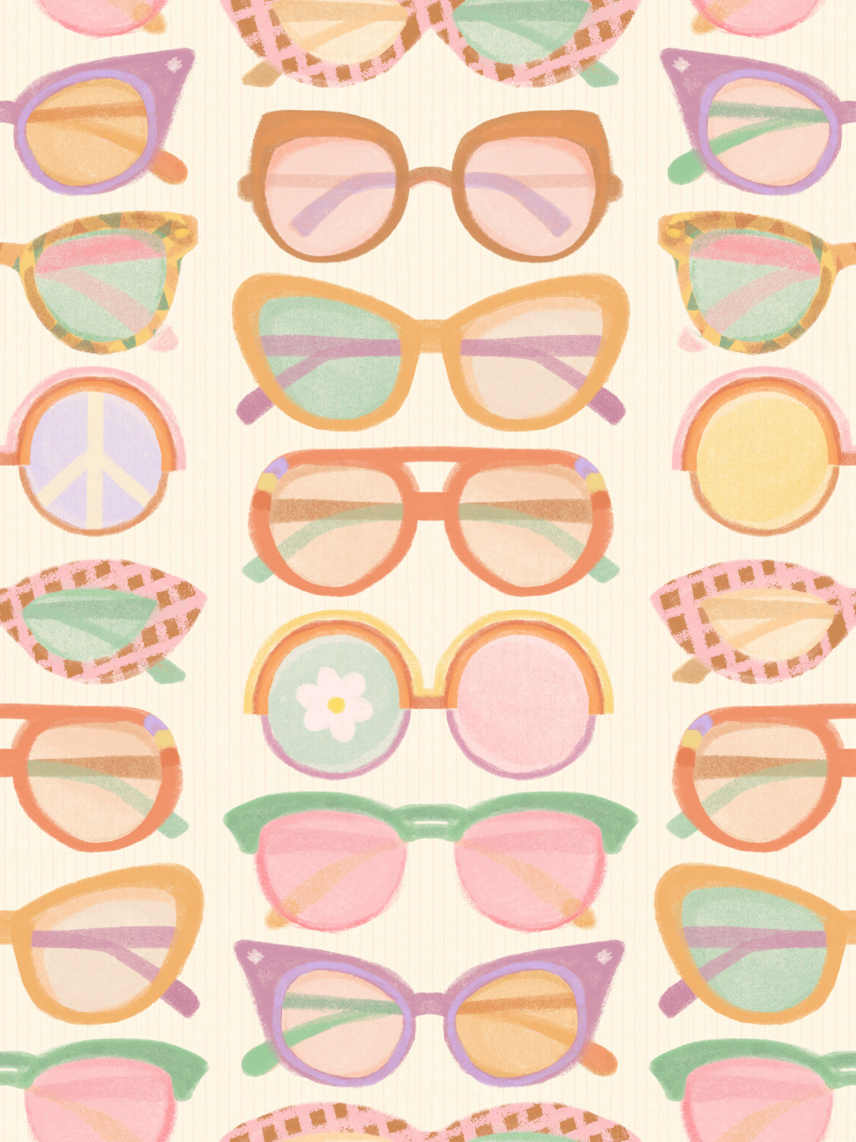 Shades of Cool  -  Mid-Mod Summer Muted Tones Wallpaper⁠ in your room — zoomed
