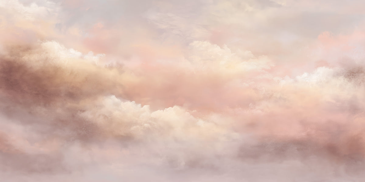 Dreamy Sky Warm Sunset Wall Mural in your room — zoomed