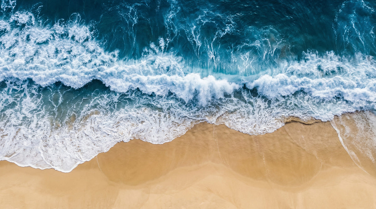 Coastal Surge Wall Mural in your room — zoomed