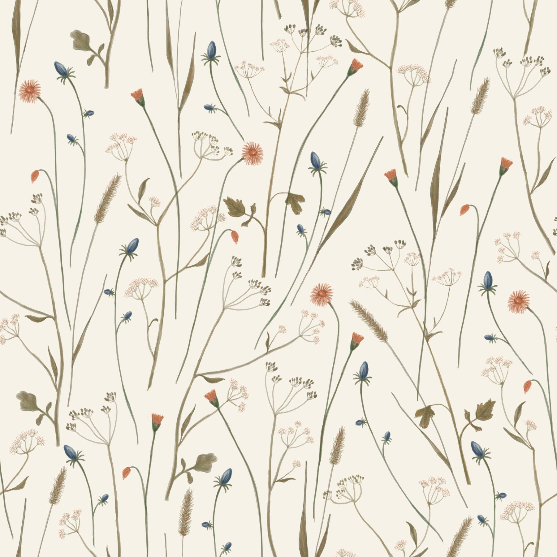 Homeland Floral Winter Wallpaper⁠ in your room — zoomed