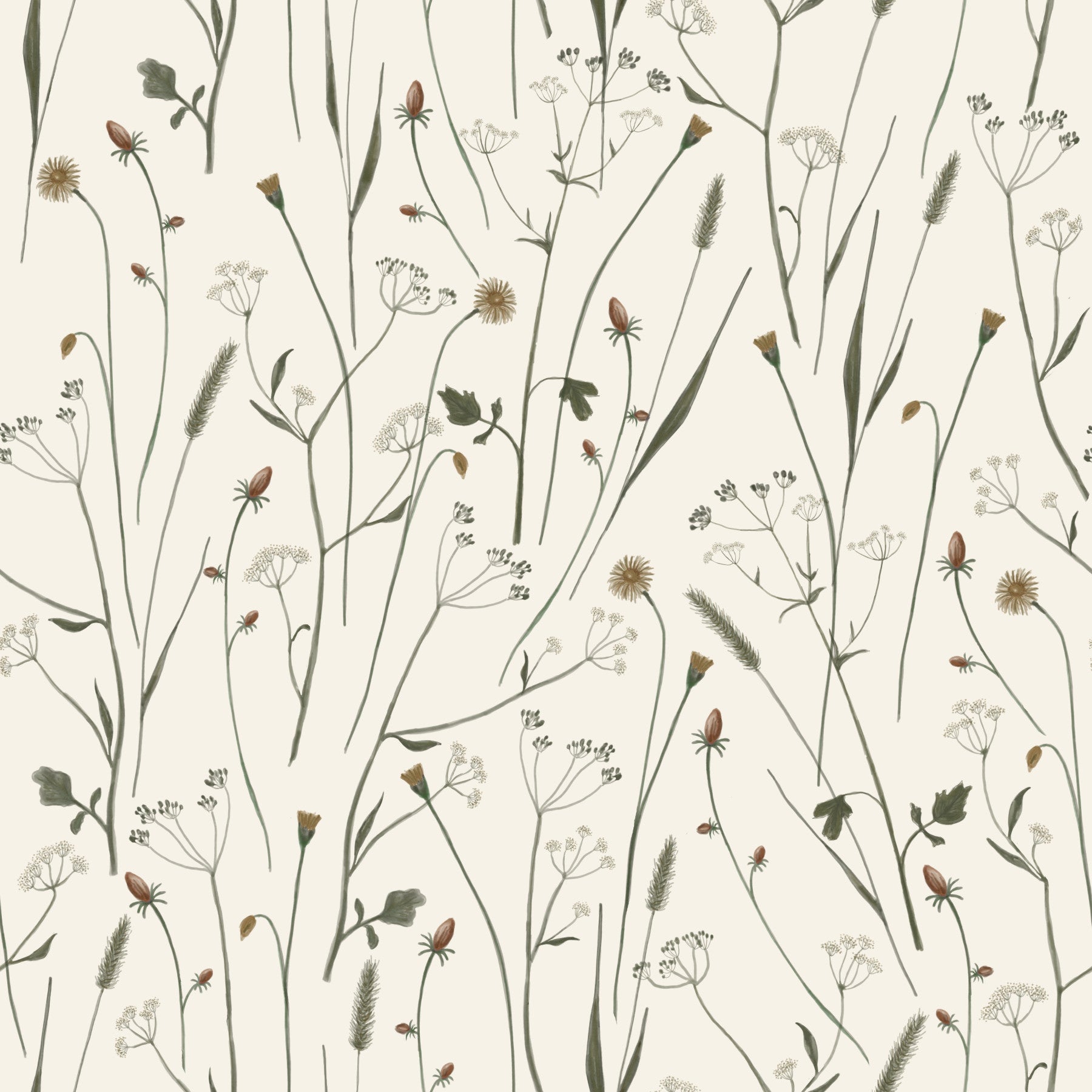 Homeland Floral Muted Wallpaper⁠