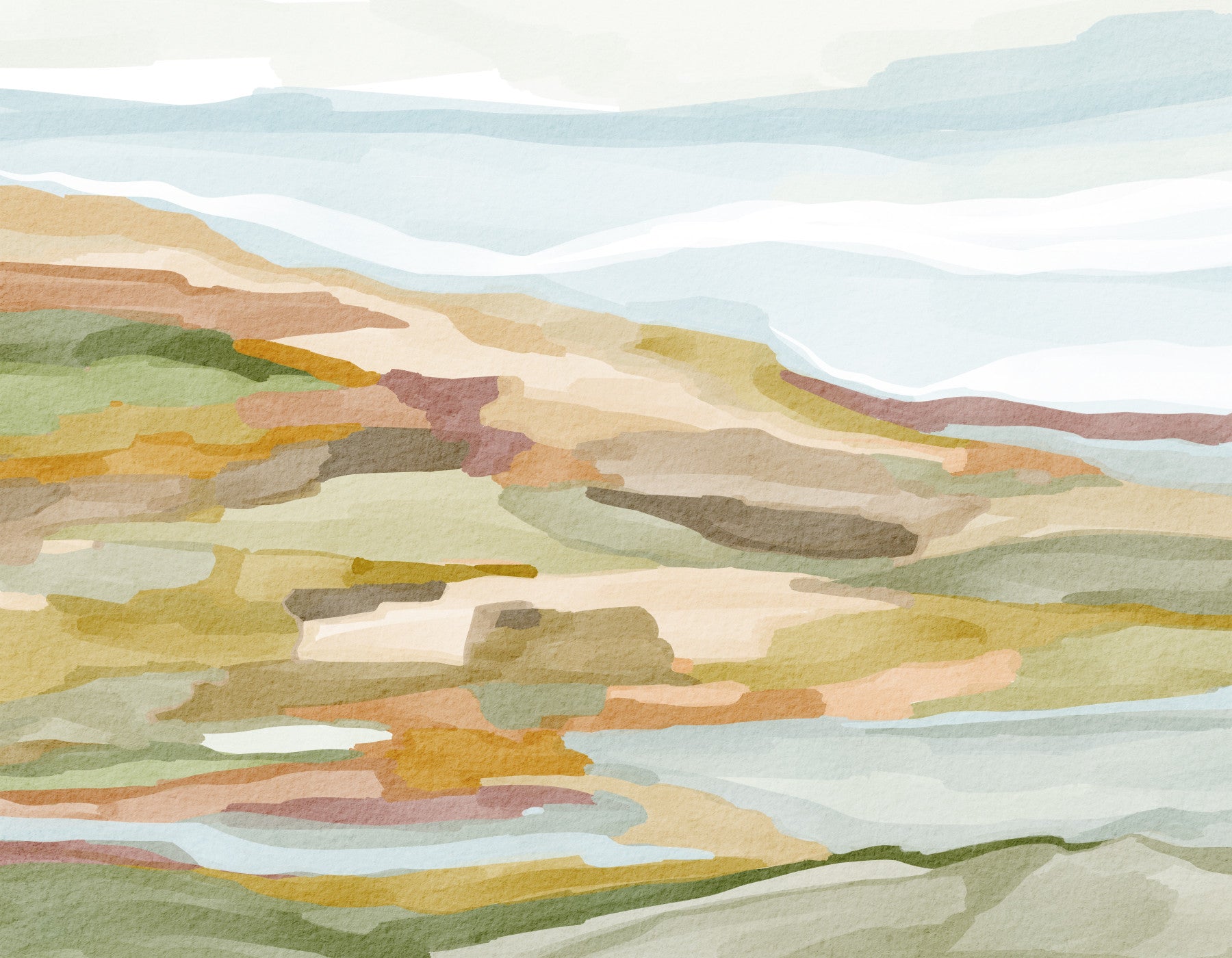 Painted Hills Wall Mural in your room — zoomed